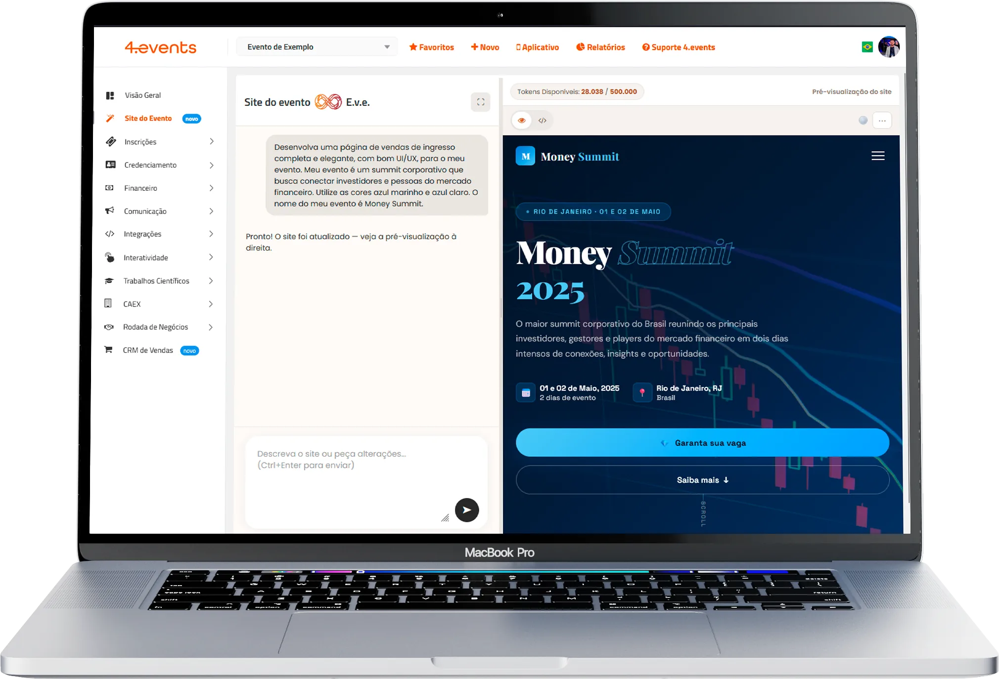 E.V.E. Gerando Site de Vendas